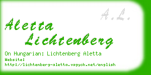 aletta lichtenberg business card